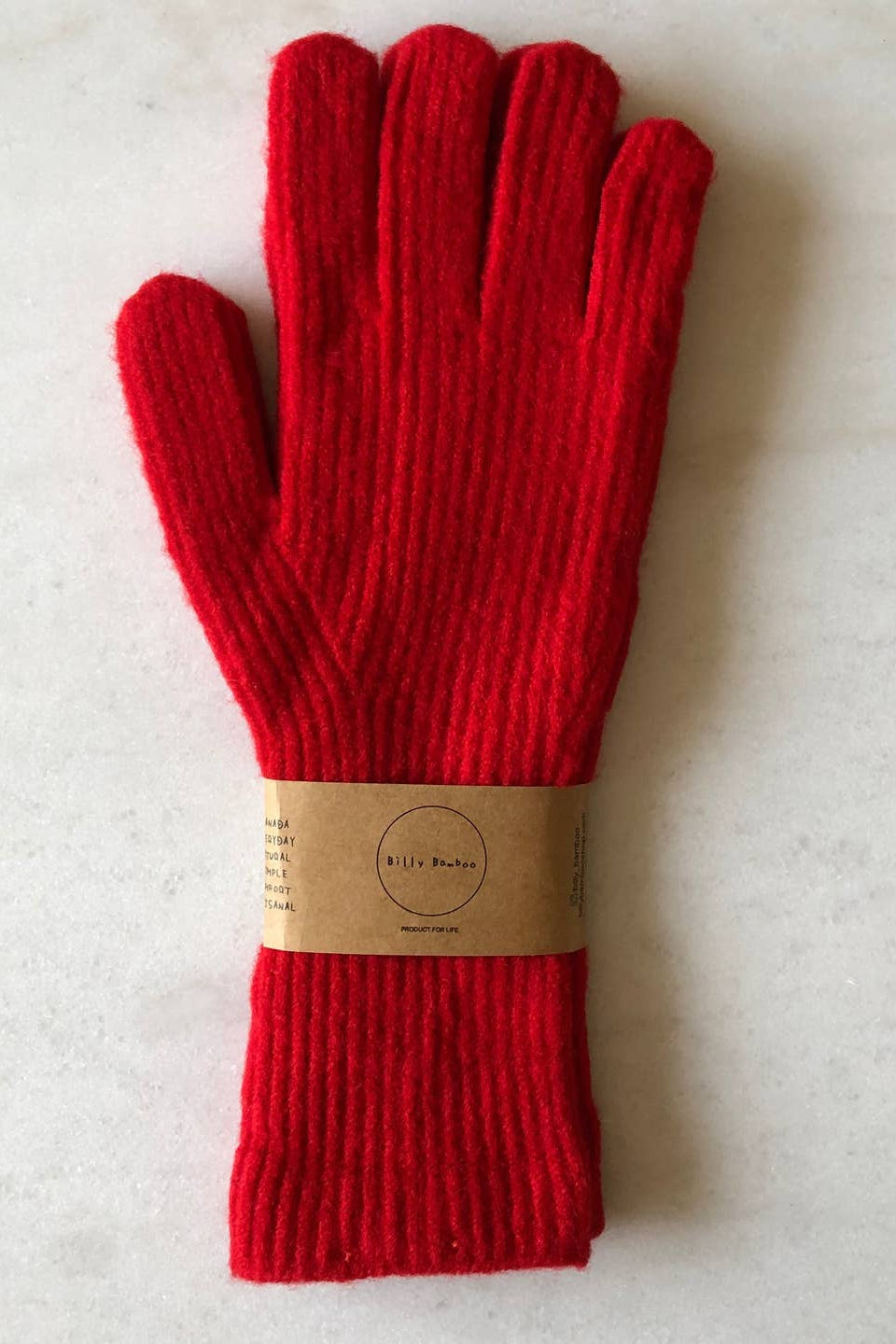 Wool Gloves, Red