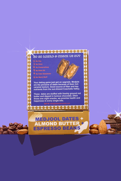 Almond Java Crunch, Chocolate Covered Dates