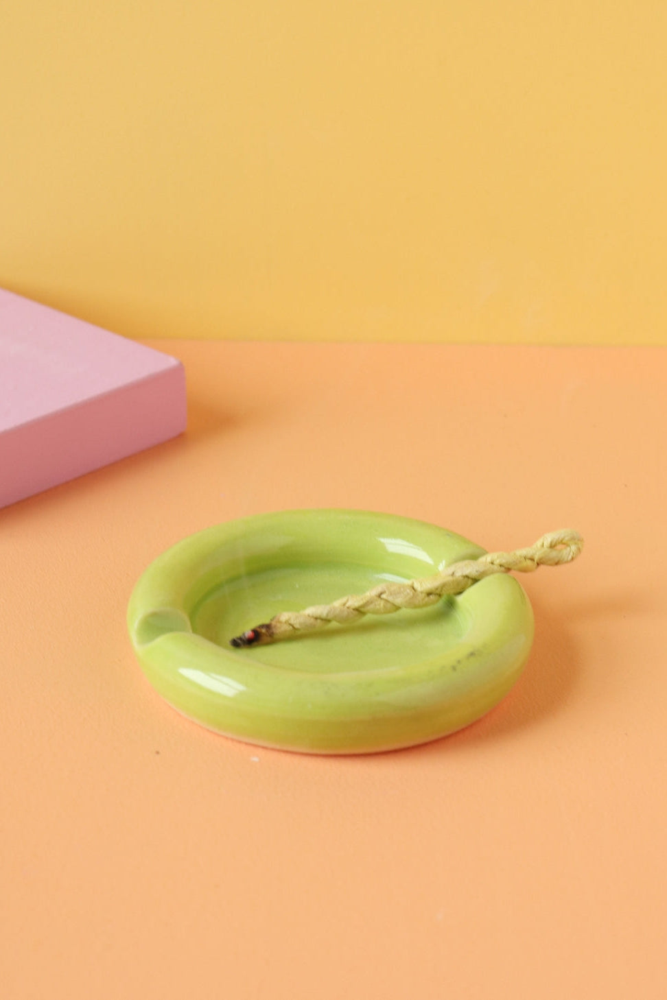 Ceramic Ash Tray, Lime