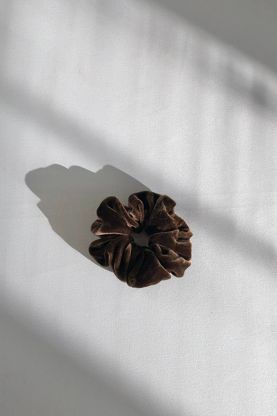 Silk Velvet Scrunchie, Chocolate