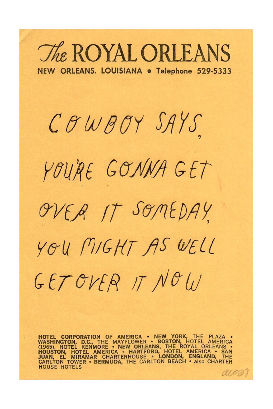 Cowboy Says Art Print