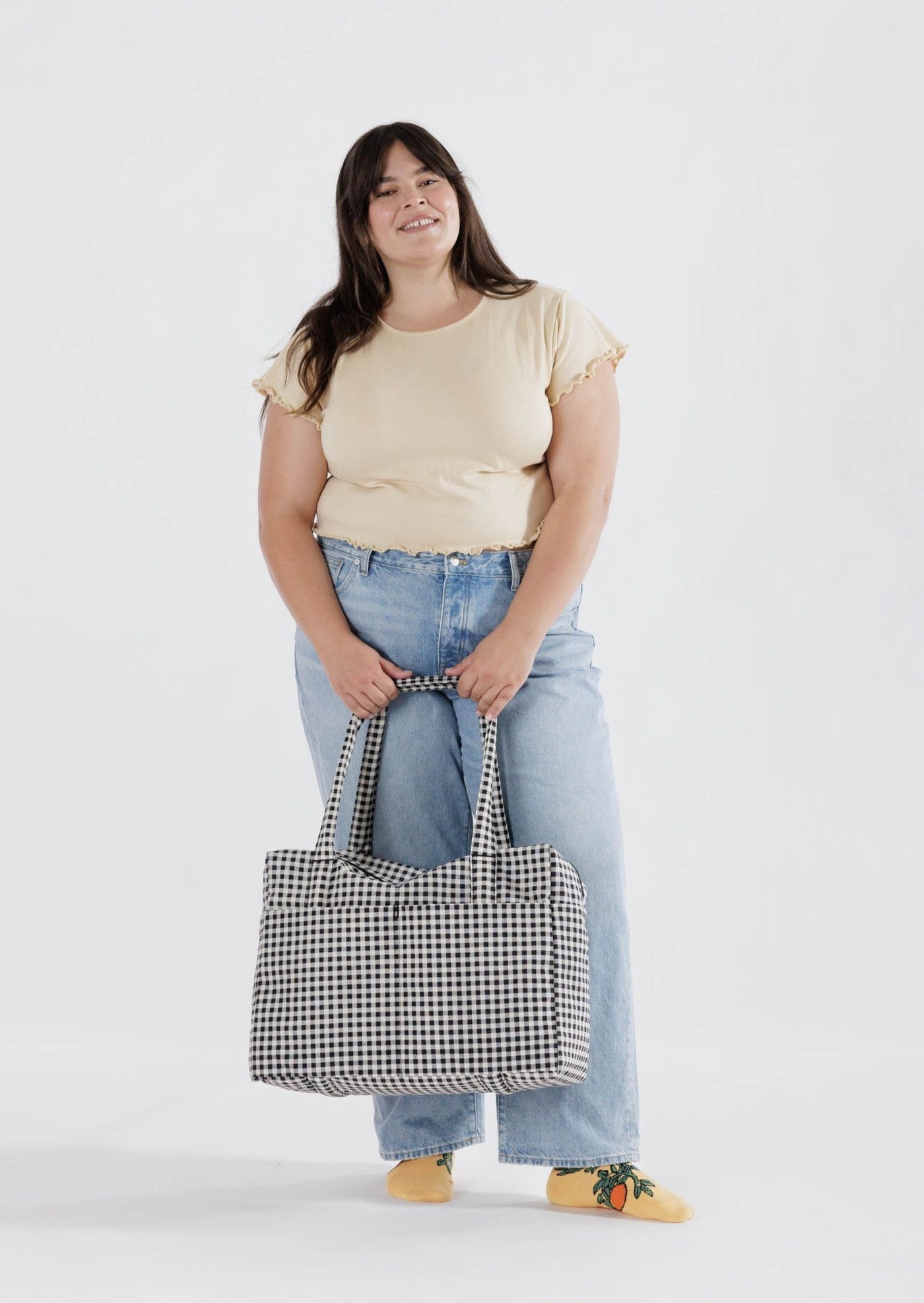 Cloud Bag Carry-On, Black and White Gingham