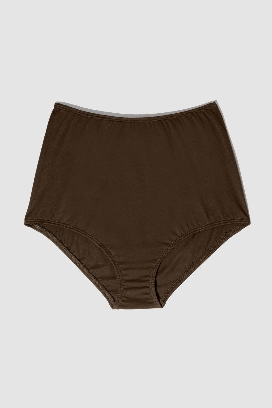 High Waisted Brief, Chestnut