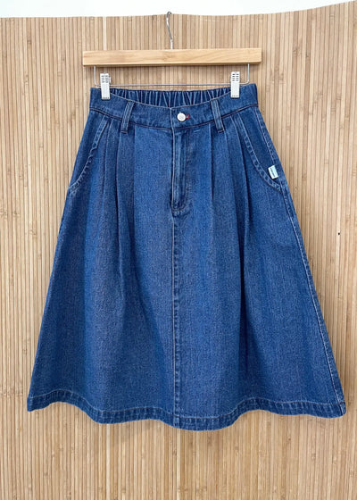 Farm Girl Skirt, Blue Denim