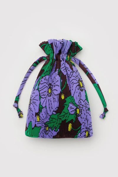 Pleated Baggu, Maroon Poppy