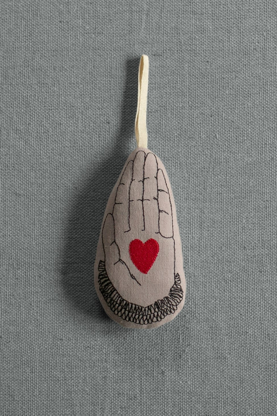 Heart in Hand, Lavender Scented Ornament