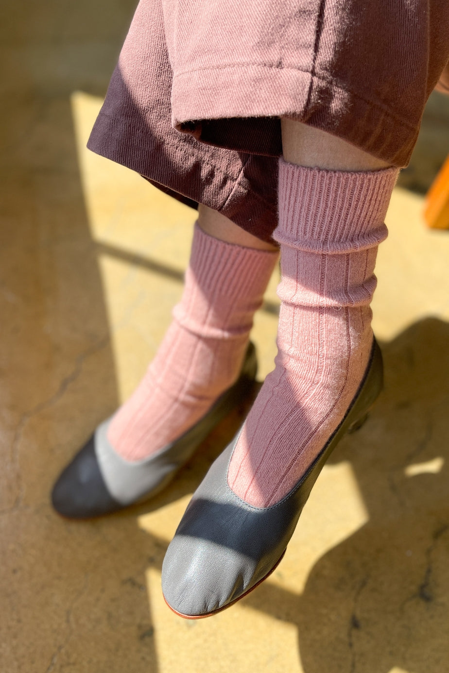 Classic Cashmere Socks, Rose Petal