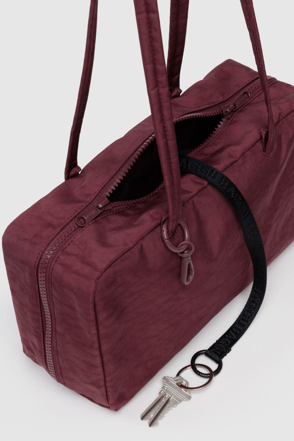 Nylon Bowler Bag, Mahogany