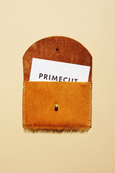 Cowhide Card Holder, Butternut