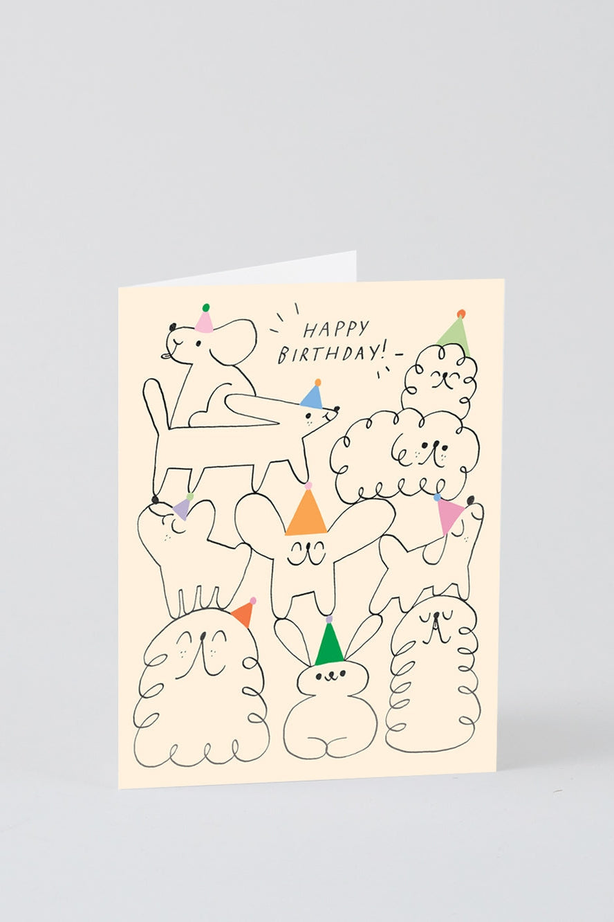 Birthday Animal Stack Greeting Card