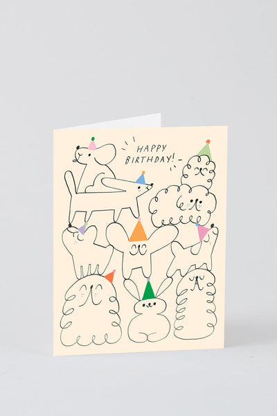 Birthday Animal Stack Greeting Card
