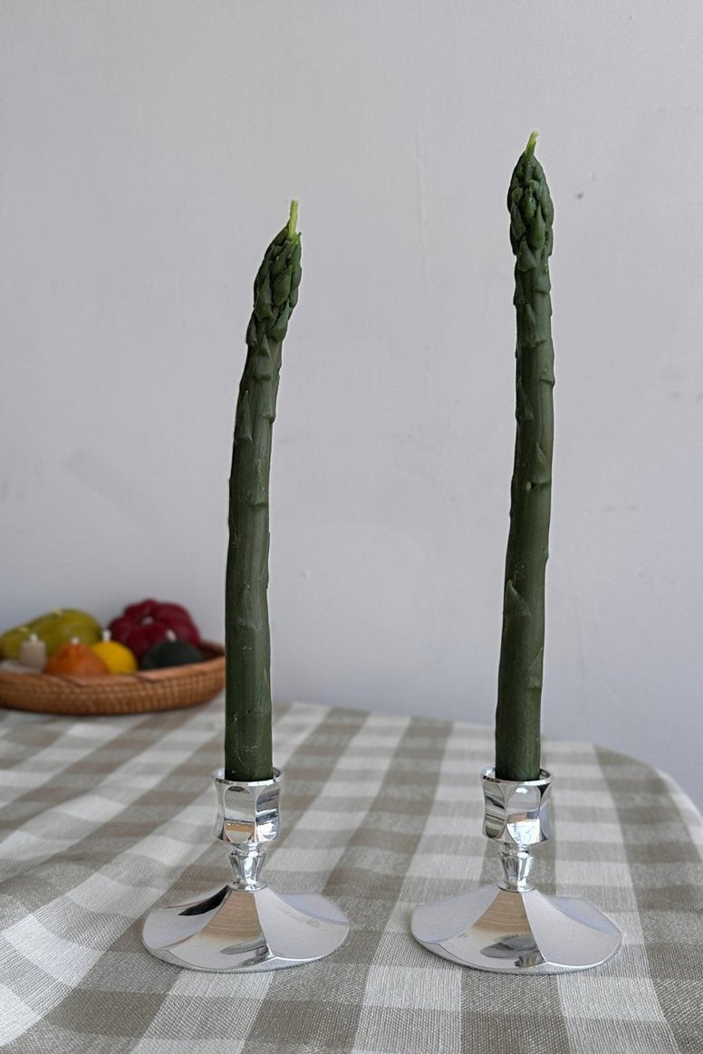 Beeswax Asparagus Candle Pair