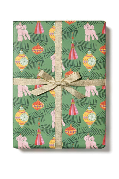 Christmas Poodle Wrapping Paper, 3 Sheet Roll