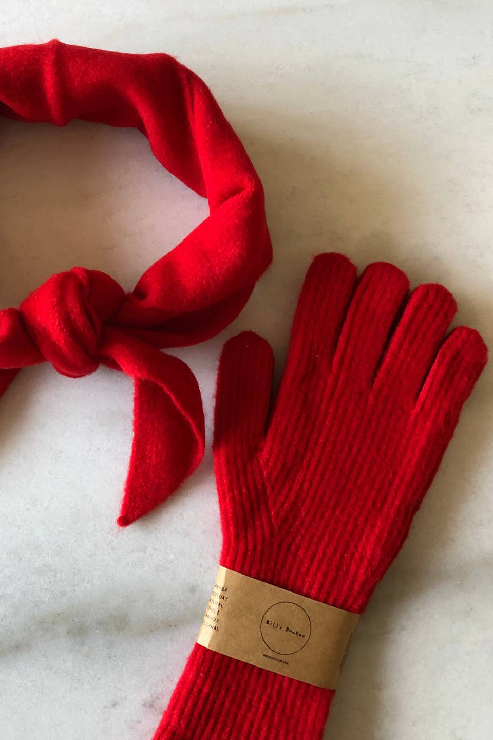 Wool Gloves, Red