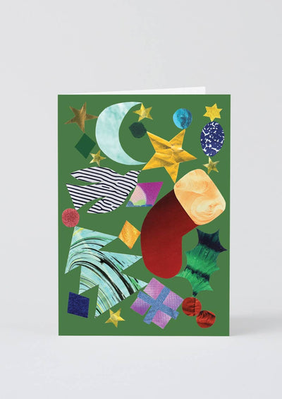 Embossed Abstract Holiday Greeting Card