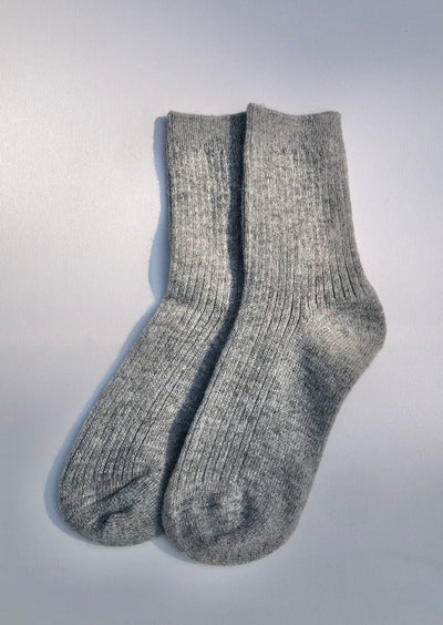 Iceland Wool Socks, Gray Melange