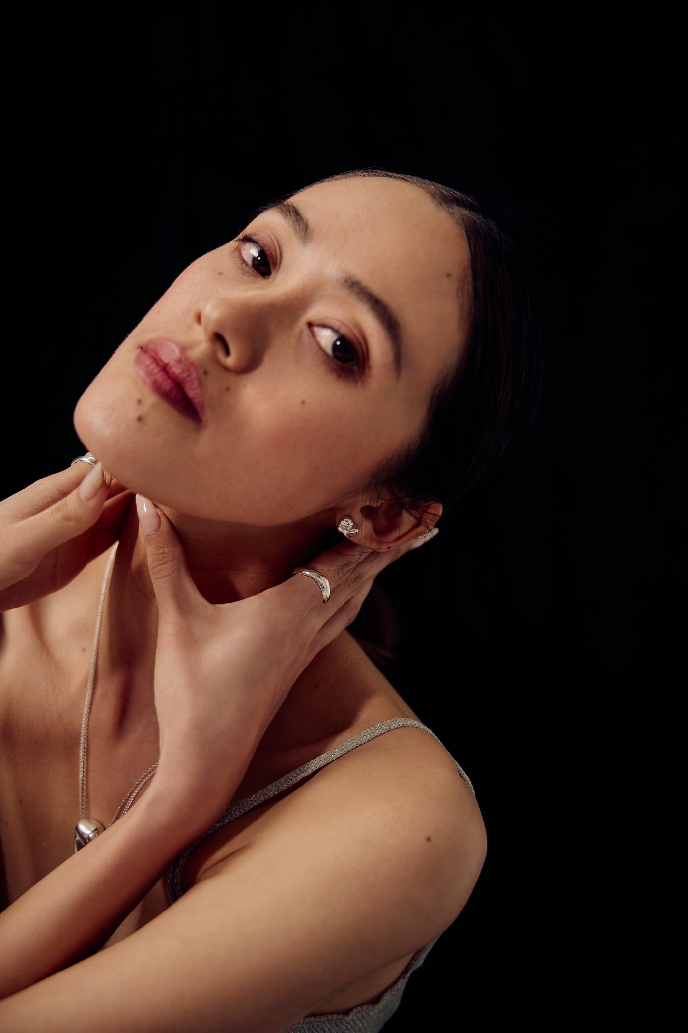 Omi Single Stud Earring, Silver