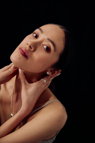 Omi Single Stud Earring, Silver