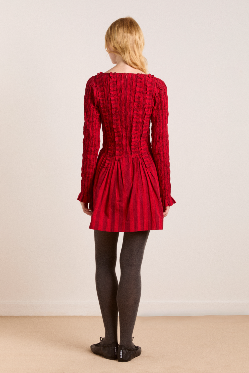Raphaela Mini Dress, Red Stripe
