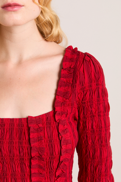 Raphaela Mini Dress, Red Stripe