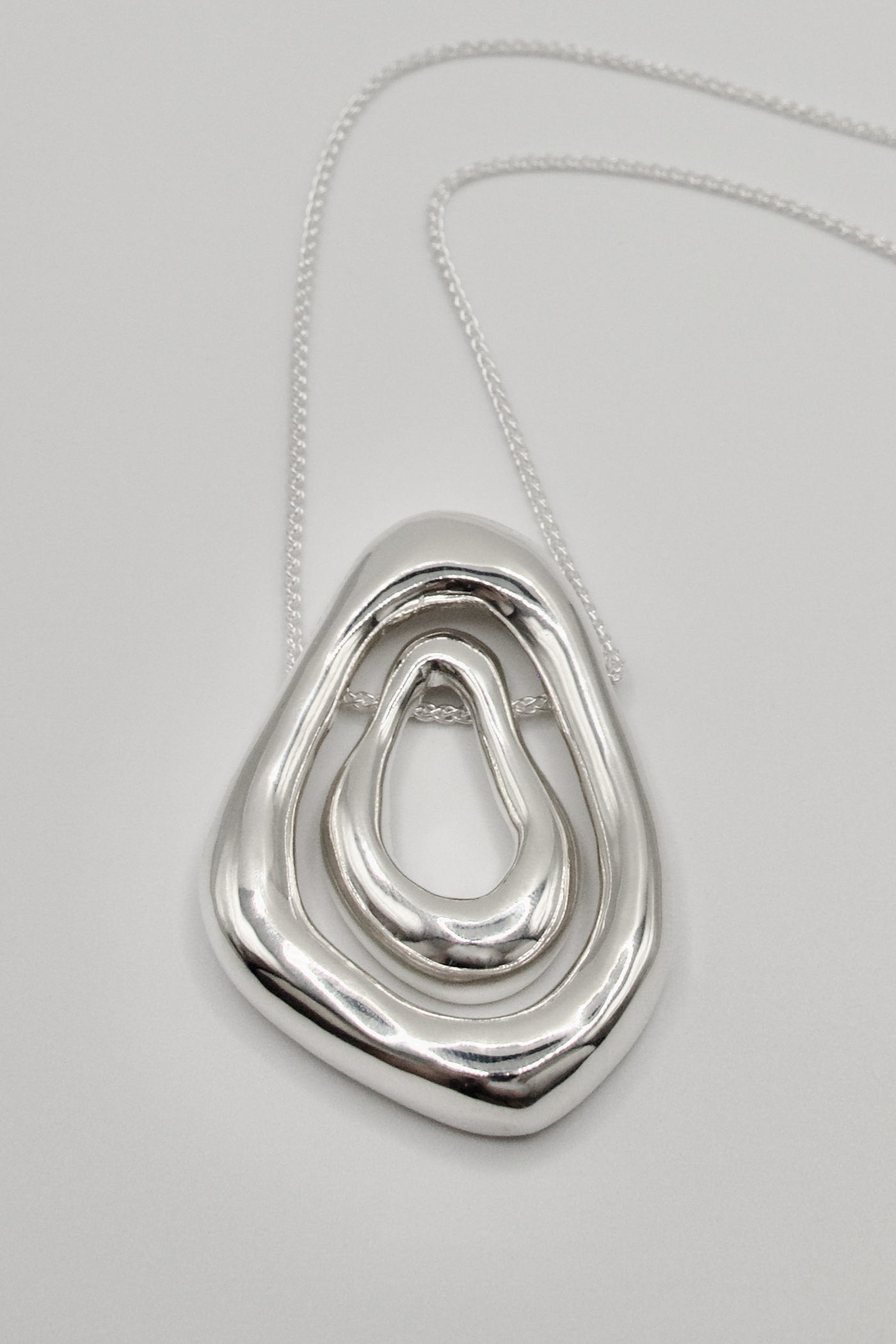 Andrea Pendant Necklace, Silver