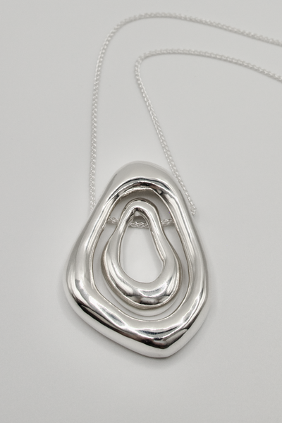Andrea Pendant Necklace, Silver