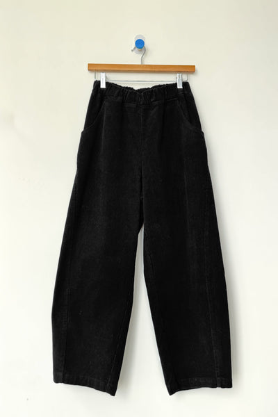 Corduroy Arc Pants, Black