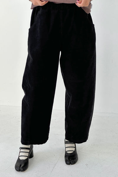 Corduroy Arc Pants, Black