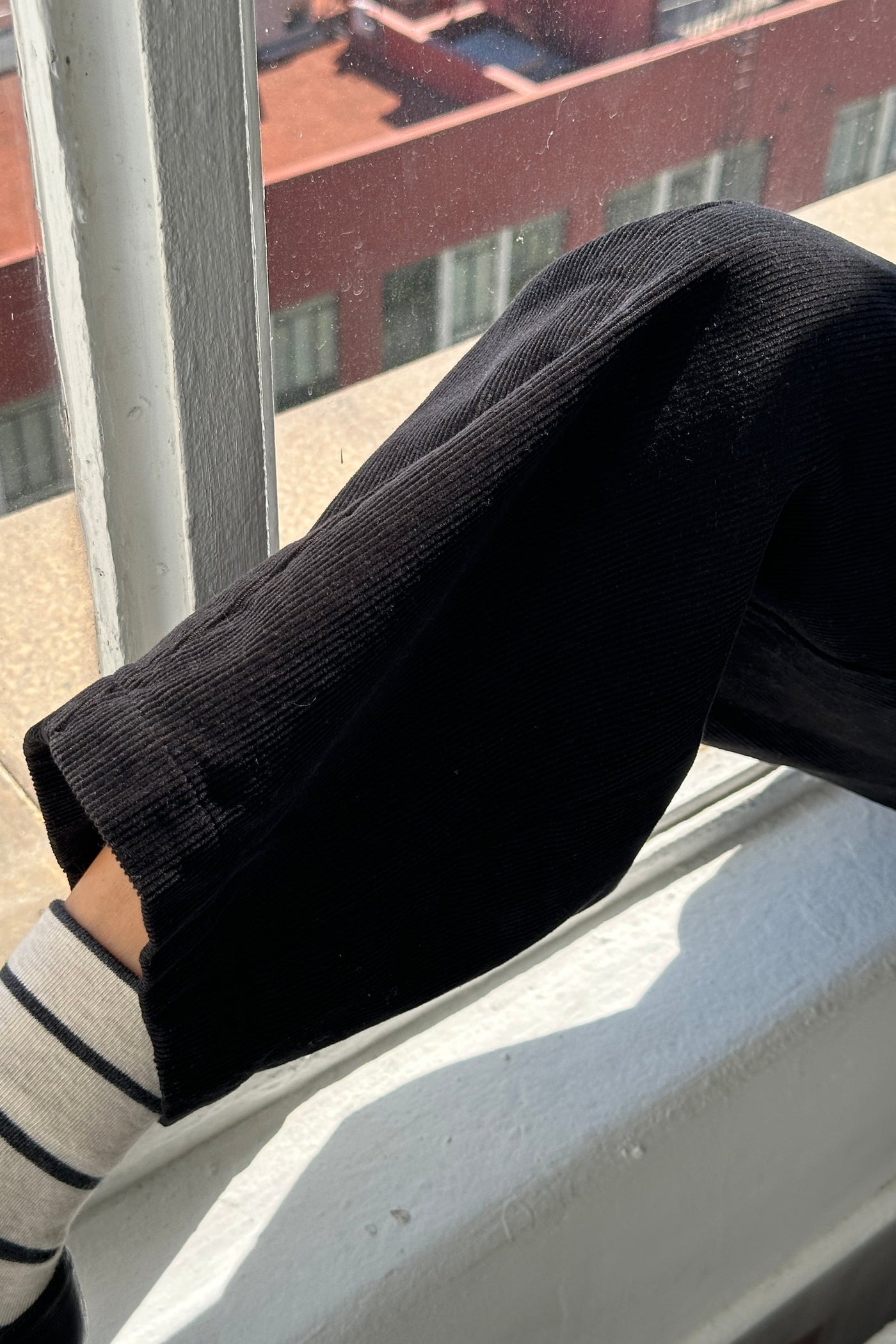 Corduroy Arc Pants, Black