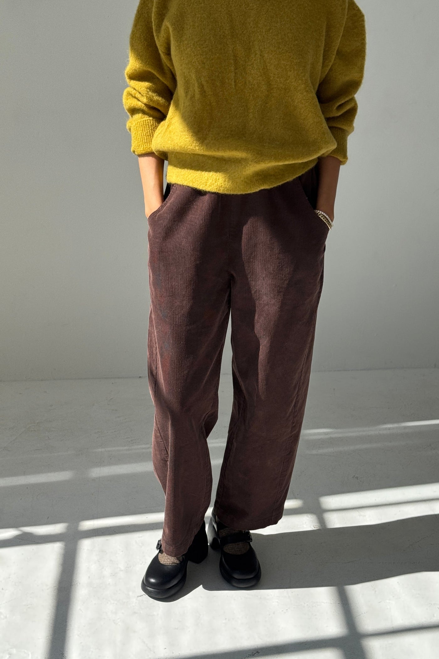 Corduroy Arc Pants, Chocolate