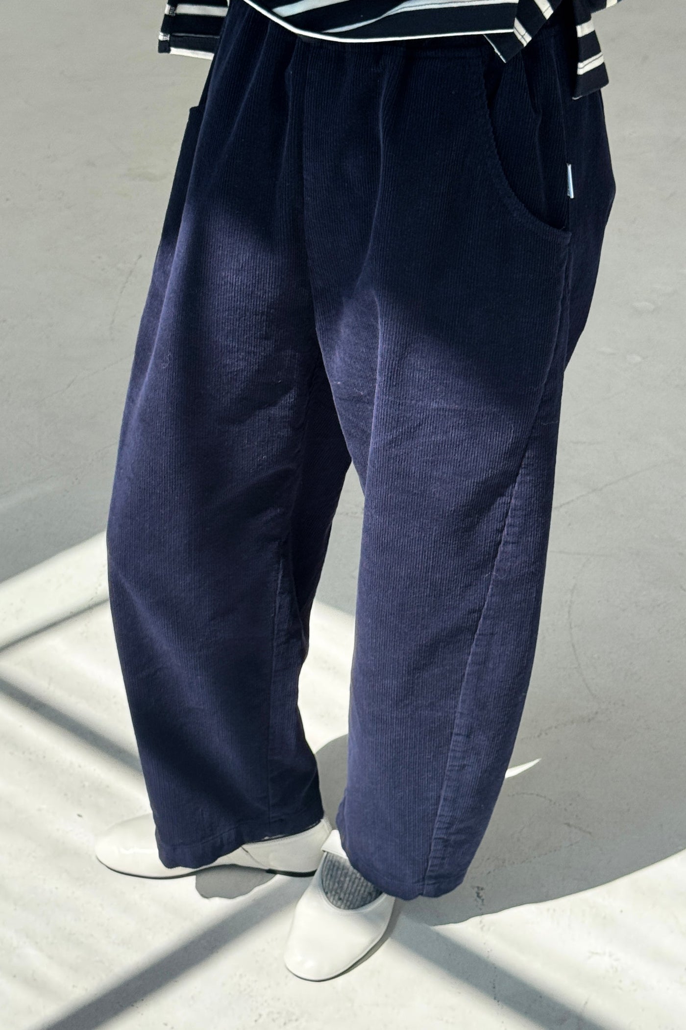Corduroy Arc Pants, Navy