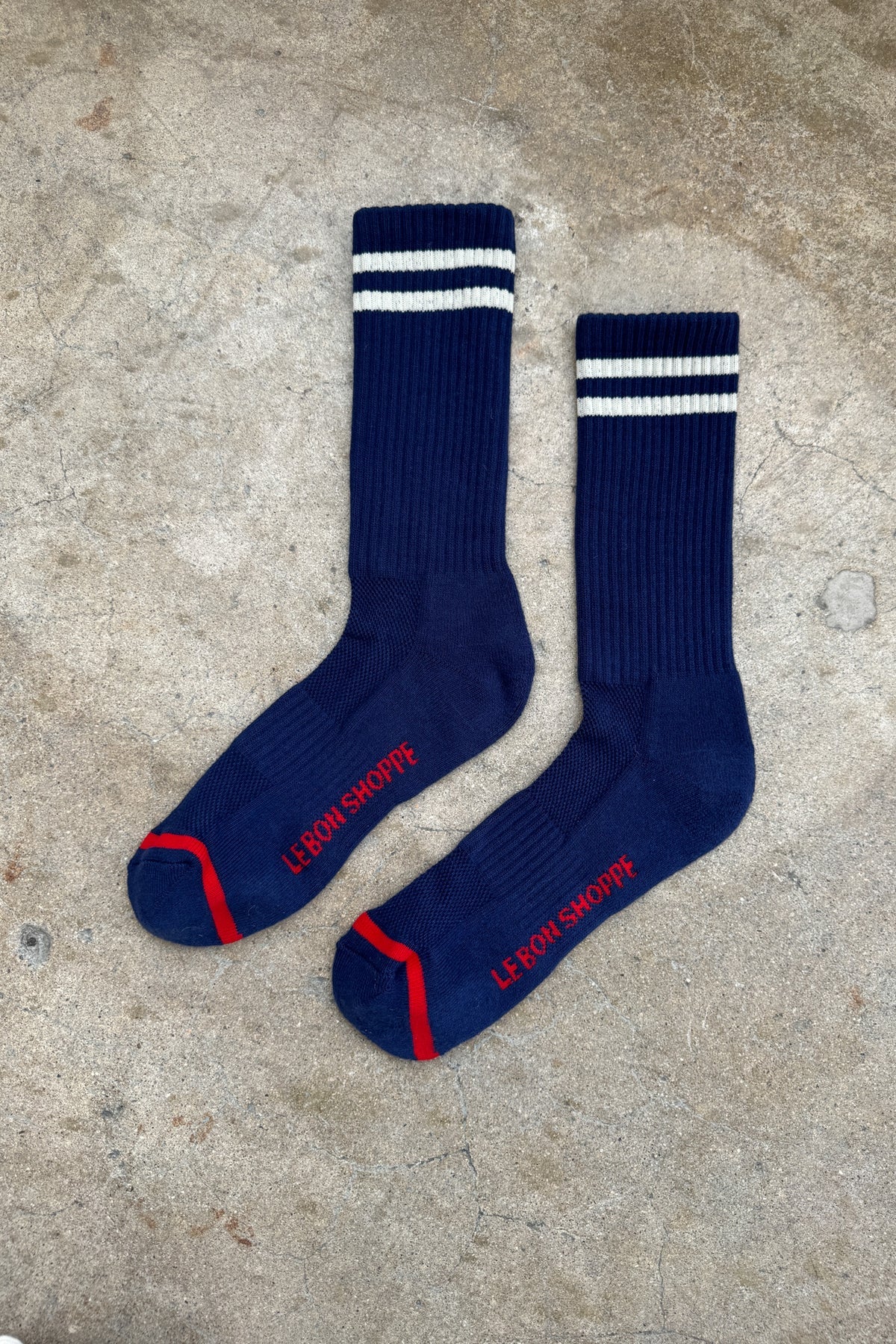 Extended Boyfriend Socks, Navy