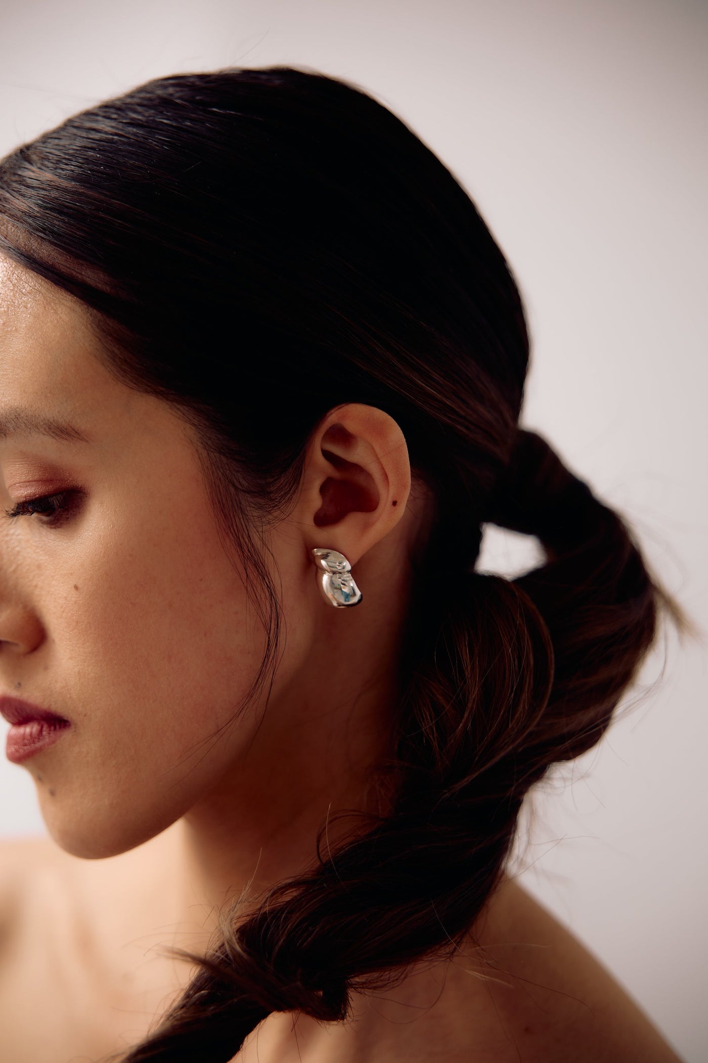 Camille Earrings, Silver