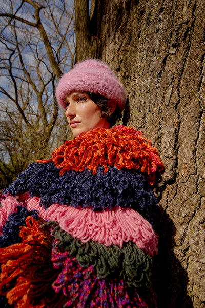 Cloud Mohair Beanie, Orchid