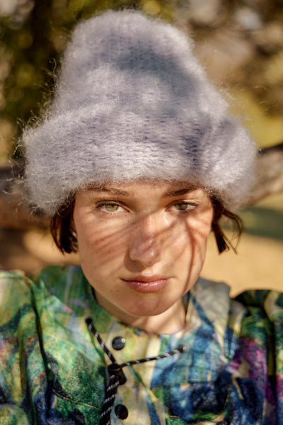 Cloud Mohair Beanie, Lilac