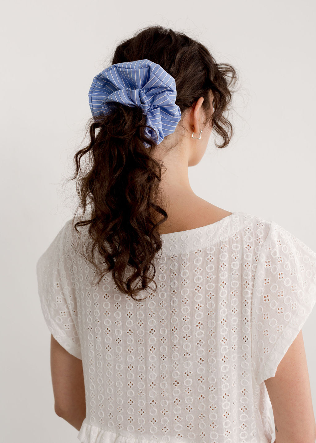 Oversized Cotton Scrunchie, Porter Stripe