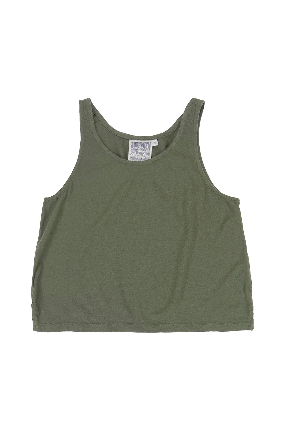 Cropped Tank, Olive Green