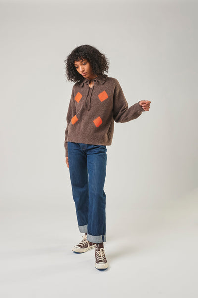 Harlequin Pullover, Walnut