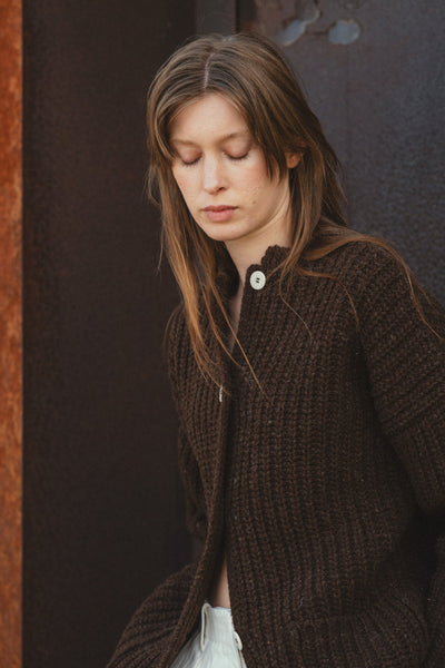 Rula Cardigan, Natural Brown