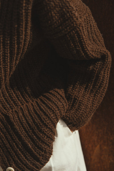 Rula Cardigan, Natural Brown