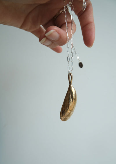 Mussel Pendant, Bronze