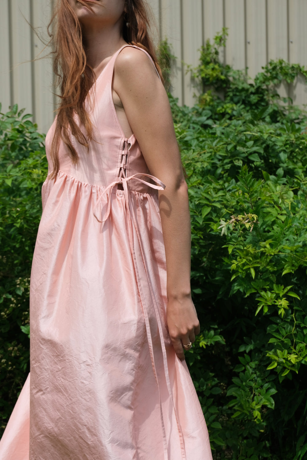 Tulip Dress, Blush Pink Silk