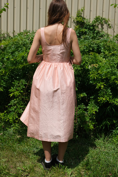 Tulip Dress, Blush Pink Silk