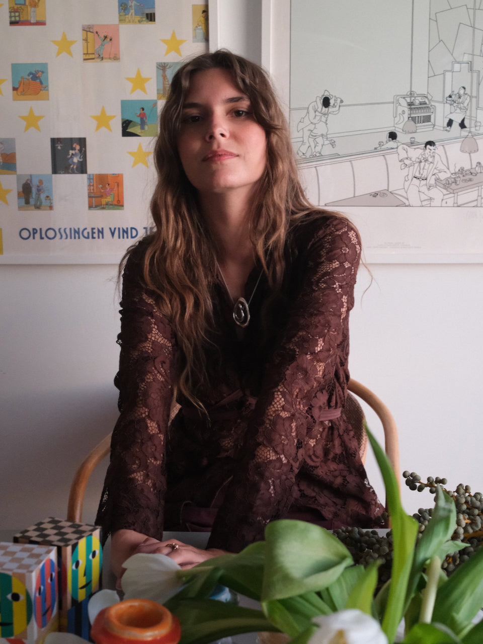 Andrea Pendant Necklace, Silver