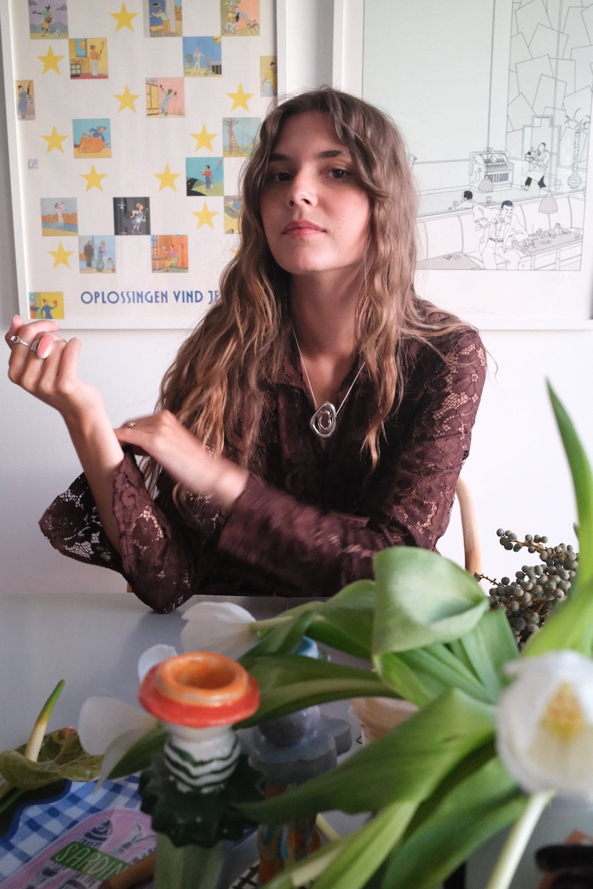 Andrea Pendant Necklace, Silver