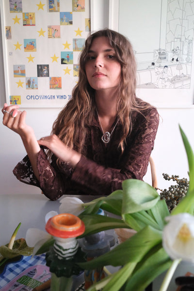 Andrea Pendant Necklace, Silver