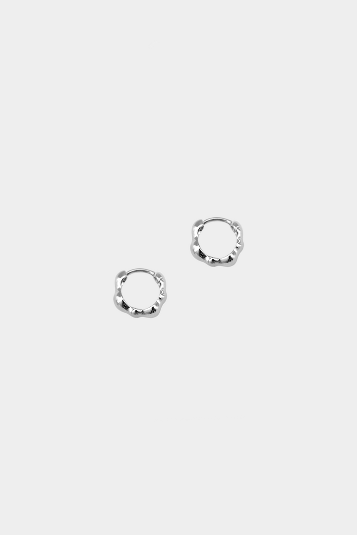 Small Lara Hoops, Silver