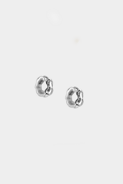 Small Lara Hoops, Silver