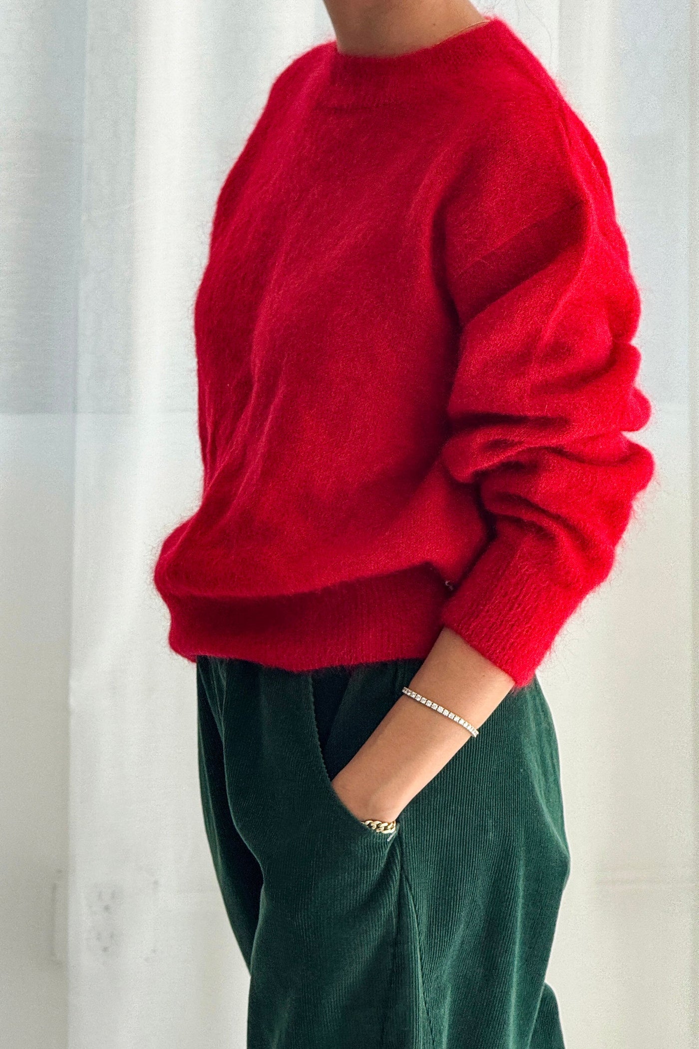 Finn Mohair Sweater, Red