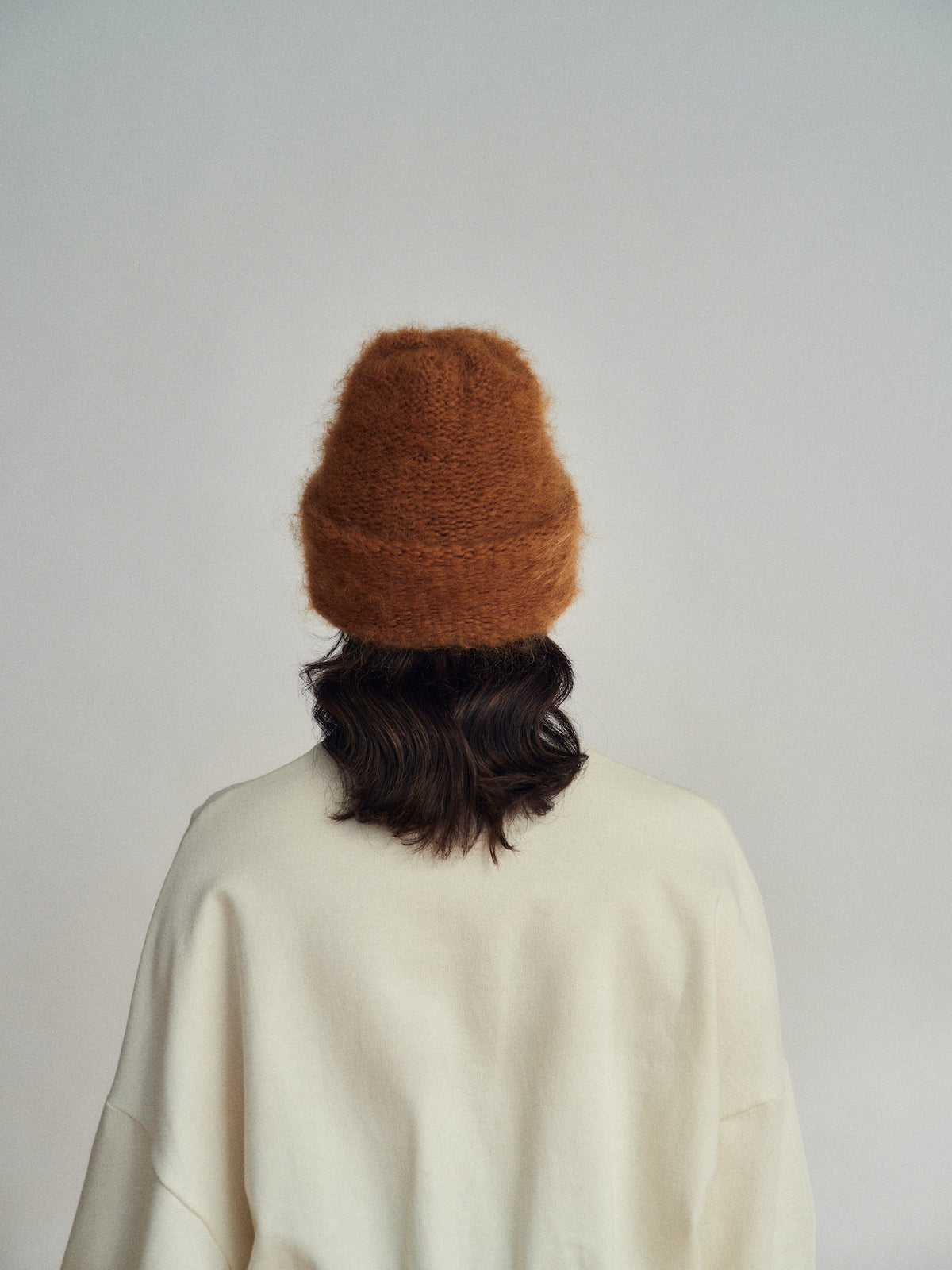 Cloud Mohair Beanie, Golden Latte
